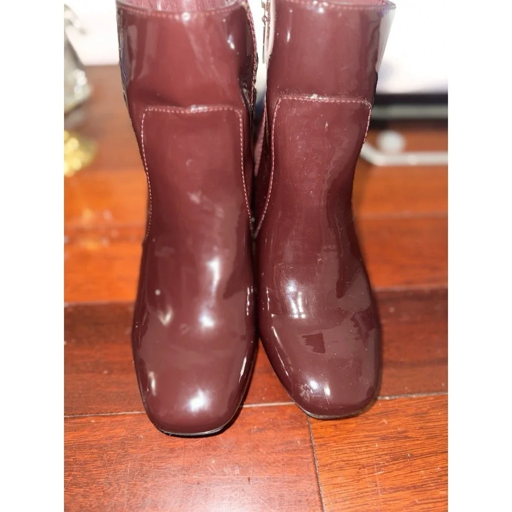 Womens Primark Red Zip Up High Heel Ankle Boots Us 9 EUR 40
